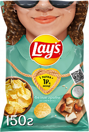 Чипсы LAYS Белые грибы со сметаной