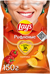 Чипсы LAYS Рифленые Паприка